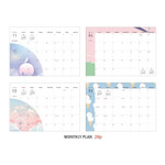 Monthly plan - 2019 Lively illustration dated weekly diary