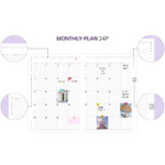 Monthly plan - Moonshine undated weekly diary planner agenda