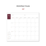 Monthly plan - 2019 Monologue small dated weekly planner