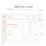 Monthly plan - 2019 Design my life envelope medium dated weekly planner