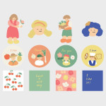 Le Petit Marche polypropylene film sticker set