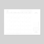 Plain undated monthly desk scheduler pad