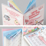 Detail of 2019 Hello pig dated monthly planner agenda