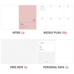 Composition - 27 Weeks A6 size undated weekly planner