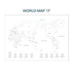 World map - Second Mansion Perfume dateless weekly diary planner