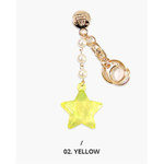 Yellow - Second mansion Twinkle star acrylic key ring clip holder
