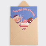 SOSOMOONGOO Cake time folding card and envelope set SOSOMOONGOO Cake time folding card and envelope set