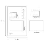 Size - Stamp and squared manuscript paper sticky notes memo notepad