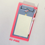 Pink - Jam medium clipboard with pen holder ver2