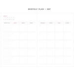 Monthly plan - Agenda large dateless weekly planner diary ver12