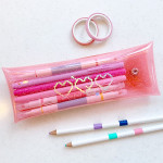 Example of use - N.IVY Simple heart glitter folding pencil case