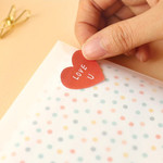 Example of use - Heart small sticky notes memo notepad for planner