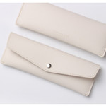 Logo - Merci PU stitched slim pencil case pouch