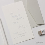 Happy duck - Foil accent message card with envelope