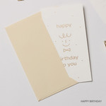 Happy birthday - Foil accent message card with envelope