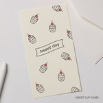 Sweet up cakes - Foil accent message card with envelope
