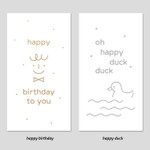 Option - Foil accent message card with envelope