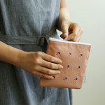 Dailylike Embroidery rectangle fabric zipper pouch - Parasol
