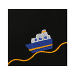 Dailylike Embroidery rectangle fabric zipper pouch - Ship