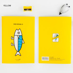 Yellow - Ggo deung o small grid and lined notebook 