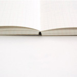 Open up to 180 degrees - Simple G A5 grid soft cover notebook