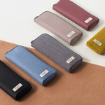 Oxford half zip around pocket pencil pouch