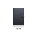 Navy - Fenice Premium business PU cover medium dotted notebook