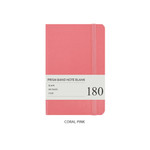 Coral pink - Indigo Prism 180 pages small blank notebook with elastic band