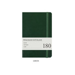 Green - Indigo Prism 180 pages small blank notebook with elastic band