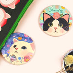 Jetoy Choo Choo cat petit round hand mirror