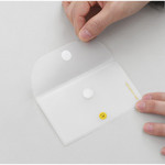 Velcro snap closure - 2NUL Smile mini clear card snap pouch case