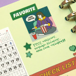 Example of use - Pop illustration colorful point paper deco sticker ver2