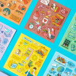 Pop illustration colorful point paper deco sticker ver2