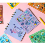 Example of use - Pop illustration colorful point paper deco sticker ver2