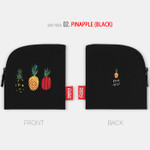 Pineapple black -  All new frame Myeongmi Choi collection mini zipper pouch