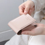 Beige pink - ICONIC Slit lipstick cosmetic pouch case with mirror