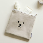 Example of use - Dailylike Embroidery rectangle fabric zipper pouch - Face