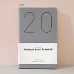 Gray - Ardium 2020 Premium basic dated monthly diary planner