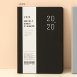 Black - Ardium 2020 Basic dated weekly diary planner