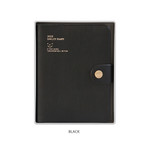 Black - Monopoly 2020 Smiley dated daily diary with tray