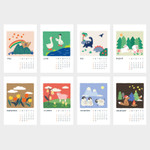 Calendar pages - Dailylike 2020 Cute illustration small desk flip calendar