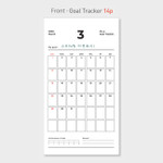 Monthly checklist - PAPERIAN 2020 Goal tracker checklist calendar sheets