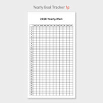 Yearly checklist - PAPERIAN 2020 Goal tracker checklist calendar sheets