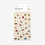 Daily transparent deco cute sticker - Face
