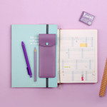 Usage example - Monopoly Snap button pen case with elastic band holder ver.3