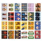 Pack of 96 stickers - NACOO Vintage 2 Mini Label Sticker Pack