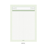 Green - After The Rain Label B5 size grid notes memo notepad