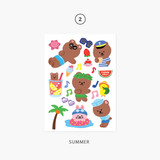 Summer - Project season my juicy bear removable sticker