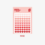 Rose - Wanna This Heart small deco sticker set of 3 sheets