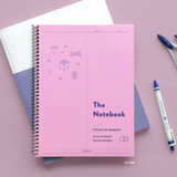 36 Pink - ICONIC Basic mathematics spiral bound grid notebook